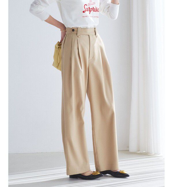 VIS「【洗える/防シワ】チノライクグルカワイドパンツ」|チノ|