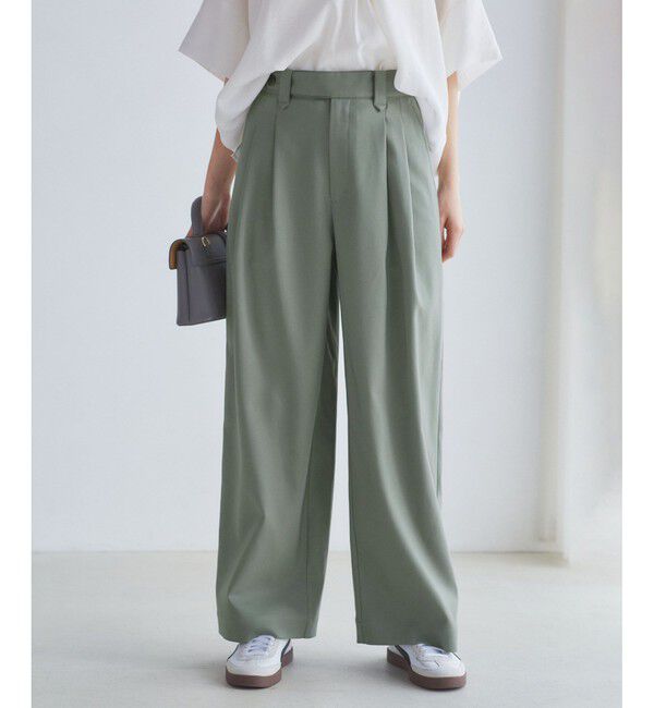 VIS「【洗える/防シワ】チノライクグルカワイドパンツ」|チノ|