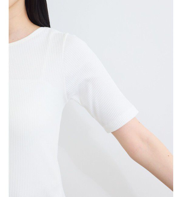 VIS「【前後2WAY】テレコ五分袖プルオーバー」|Tシャツ・カットソー|