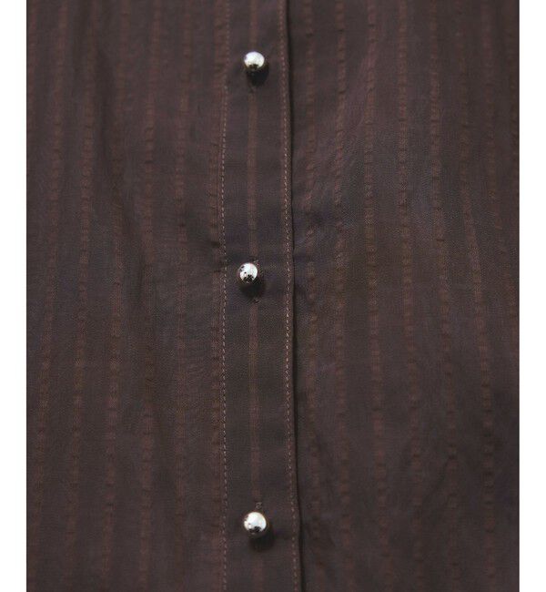 VIS「シアーストライプオーバーサイズシャツ/イージーケア」|シャツ・ブラウス|