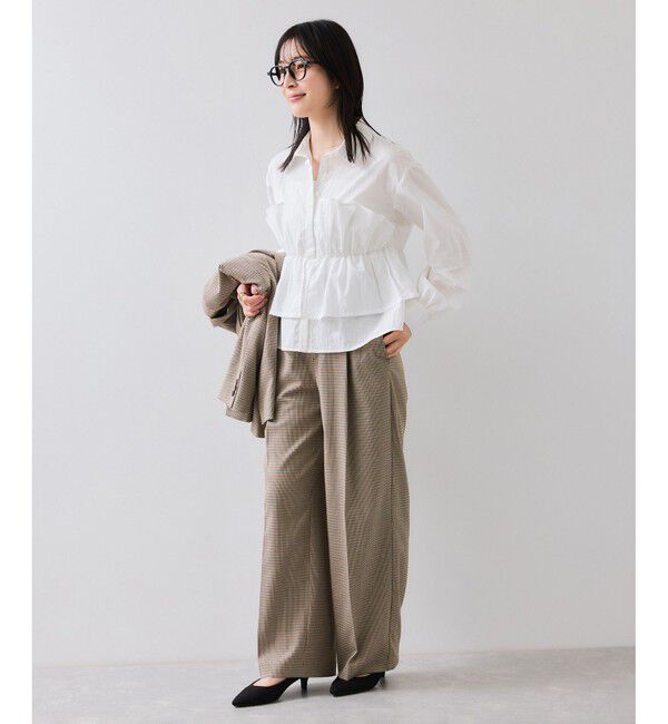 VIS「ビスチェドッキングシャツ/イージーケア」|シャツ・ブラウス|