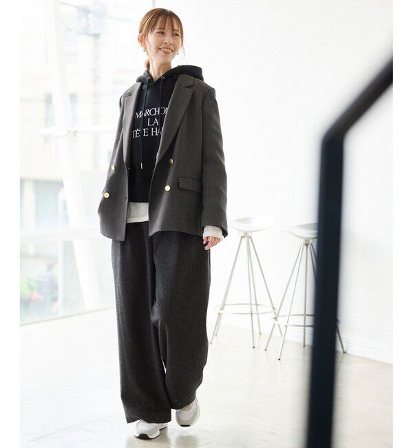 Rope&rsquo;Picnic「【3サイズ展開】きれいめイージーワイドパンツ」|チノ|