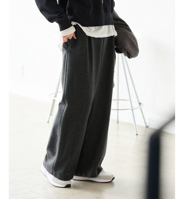 Rope&rsquo;Picnic「【3サイズ展開】きれいめイージーワイドパンツ」|チノ|