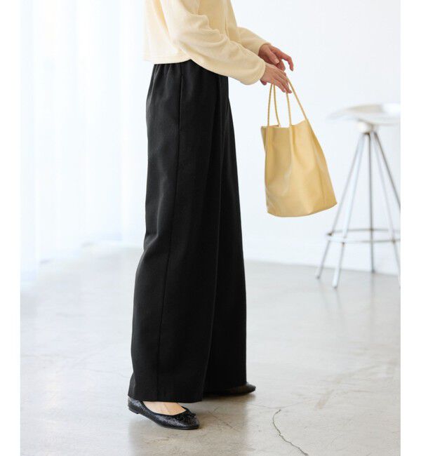 Rope&rsquo;Picnic「【3サイズ展開】きれいめイージーワイドパンツ」|チノ|