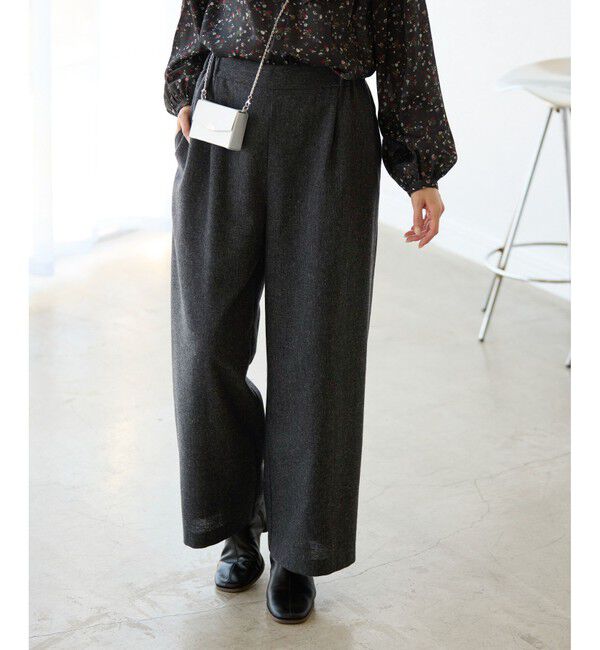 Rope&rsquo;Picnic「【3サイズ展開】きれいめイージーワイドパンツ」|チノ|
