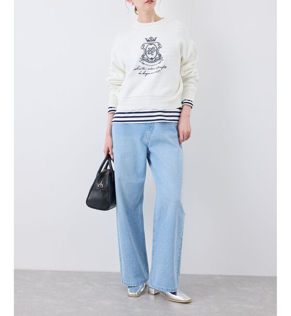 ROPE PICNIC PASSAGE「スクエアトゥセンターシーム甲深バブーシュ」|パンプス|