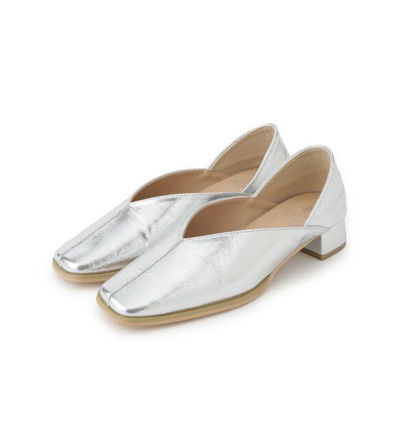 ROPE PICNIC PASSAGE「スクエアトゥセンターシーム甲深バブーシュ」|パンプス|