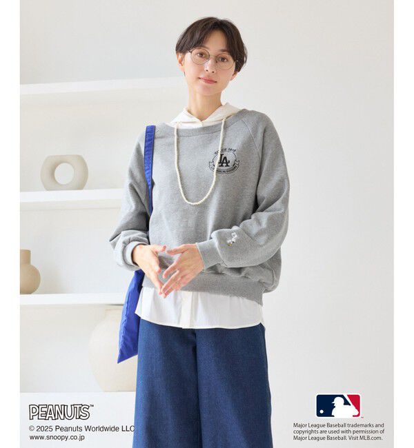Rope&rsquo;Picnic「【PEANUTS&times;MLB COLLECTION by ROPE' PICNIC】オフショルスウェット」|スウェット・ジャージ|