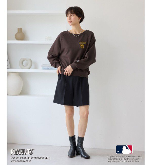 Rope&rsquo;Picnic「【PEANUTS&times;MLB COLLECTION by ROPE' PICNIC】オフショルスウェット」|スウェット・ジャージ|