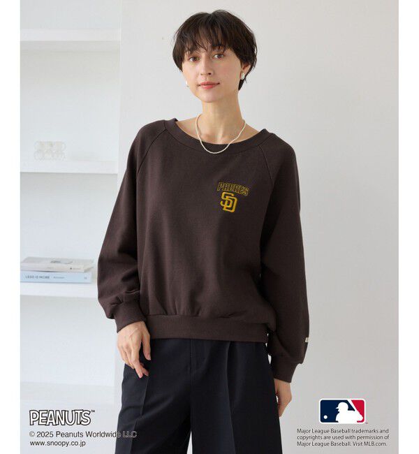 Rope&rsquo;Picnic「【PEANUTS&times;MLB COLLECTION by ROPE' PICNIC】オフショルスウェット」|スウェット・ジャージ|