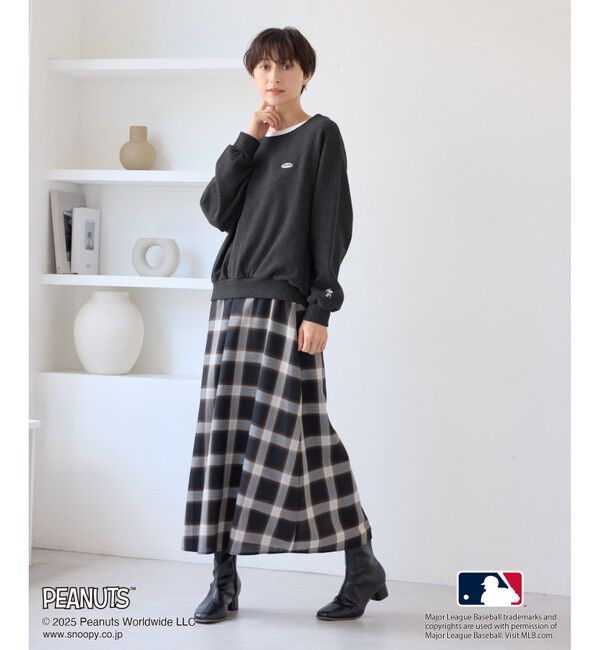 Rope&rsquo;Picnic「【PEANUTS&times;MLB COLLECTION by ROPE' PICNIC】オフショルスウェット」|スウェット・ジャージ|