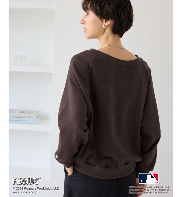 Rope&rsquo;Picnic「【PEANUTS&times;MLB COLLECTION by ROPE' PICNIC】オフショルスウェット」|スウェット・ジャージ|