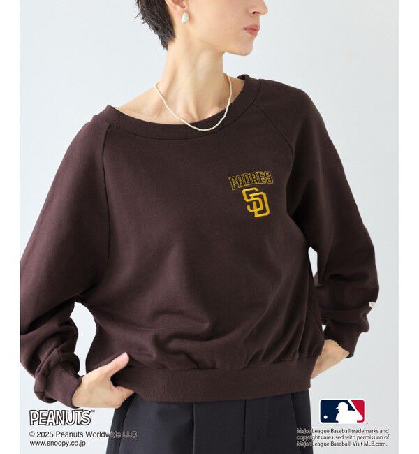 Rope&rsquo;Picnic「【PEANUTS&times;MLB COLLECTION by ROPE' PICNIC】オフショルスウェット」|スウェット・ジャージ|