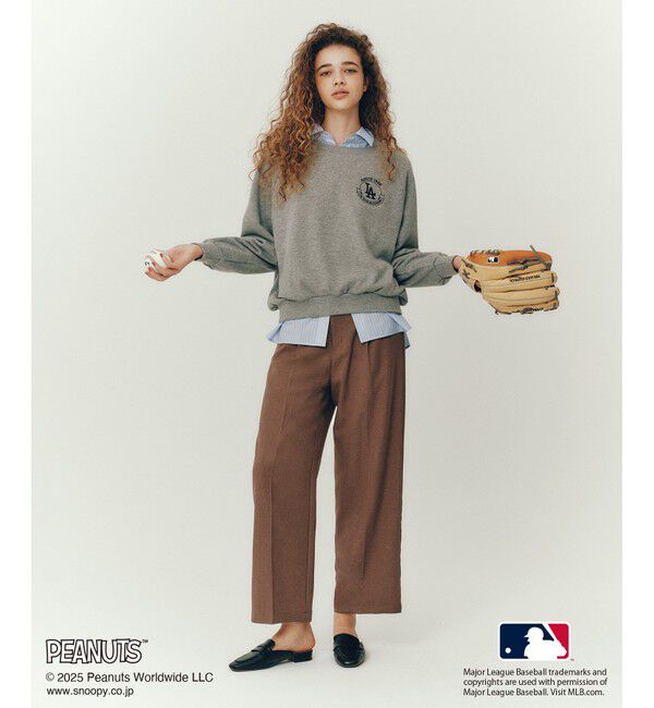 Rope&rsquo;Picnic「【PEANUTS&times;MLB COLLECTION by ROPE' PICNIC】オフショルスウェット」|スウェット・ジャージ|