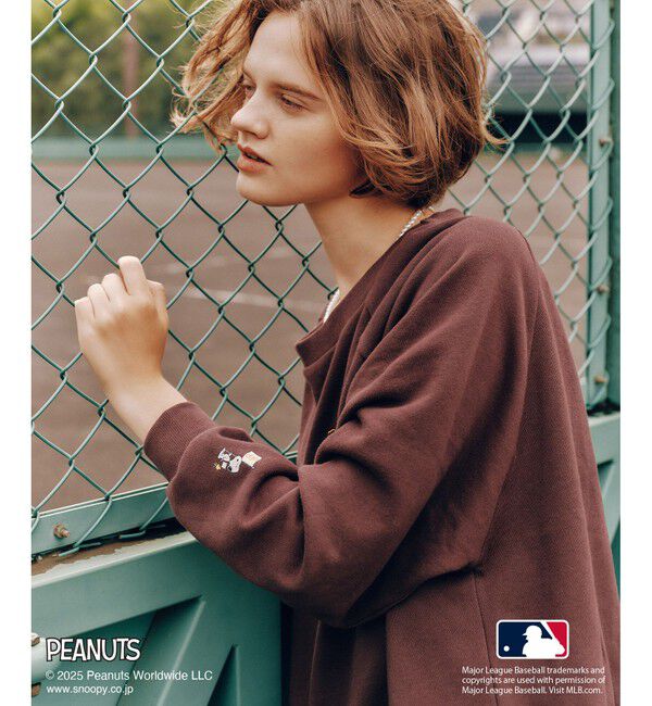 Rope&rsquo;Picnic「【PEANUTS&times;MLB COLLECTION by ROPE' PICNIC】オフショルスウェット」|スウェット・ジャージ|