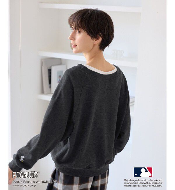 Rope&rsquo;Picnic「【PEANUTS&times;MLB COLLECTION by ROPE' PICNIC】オフショルスウェット」|スウェット・ジャージ|