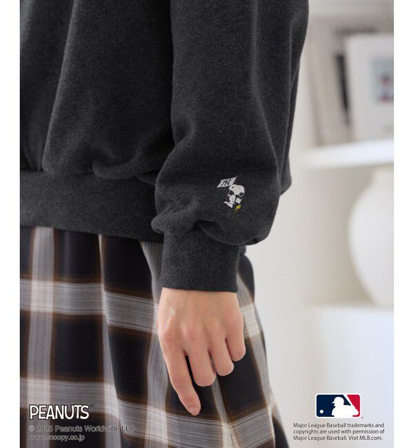 Rope&rsquo;Picnic「【PEANUTS&times;MLB COLLECTION by ROPE' PICNIC】オフショルスウェット」|スウェット・ジャージ|