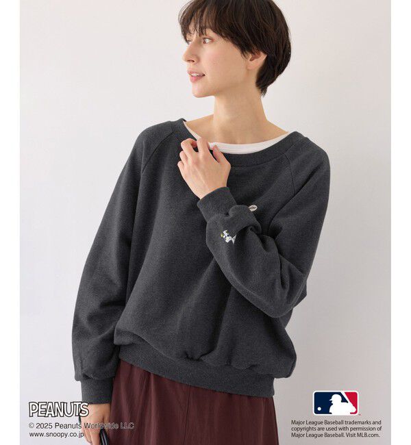 Rope&rsquo;Picnic「【PEANUTS&times;MLB COLLECTION by ROPE' PICNIC】オフショルスウェット」|スウェット・ジャージ|