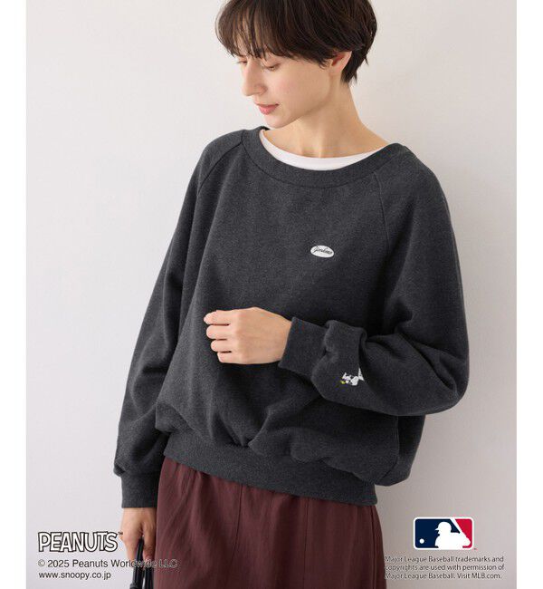 Rope&rsquo;Picnic「【PEANUTS&times;MLB COLLECTION by ROPE' PICNIC】オフショルスウェット」|スウェット・ジャージ|