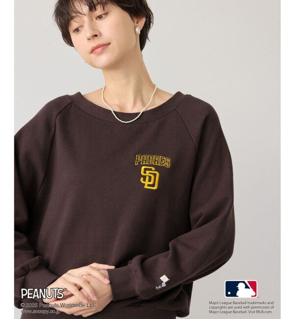 Rope&rsquo;Picnic「【PEANUTS&times;MLB COLLECTION by ROPE' PICNIC】オフショルスウェット」|スウェット・ジャージ|ブラウン系(22)