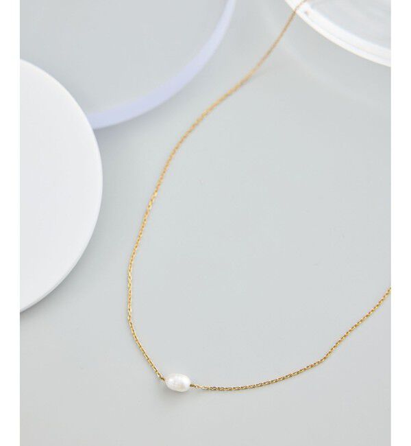 ROPE PICNIC PASSAGE「ステンレス淡水パールトッププチペンダント」|ネックレス|ゴールド(90)