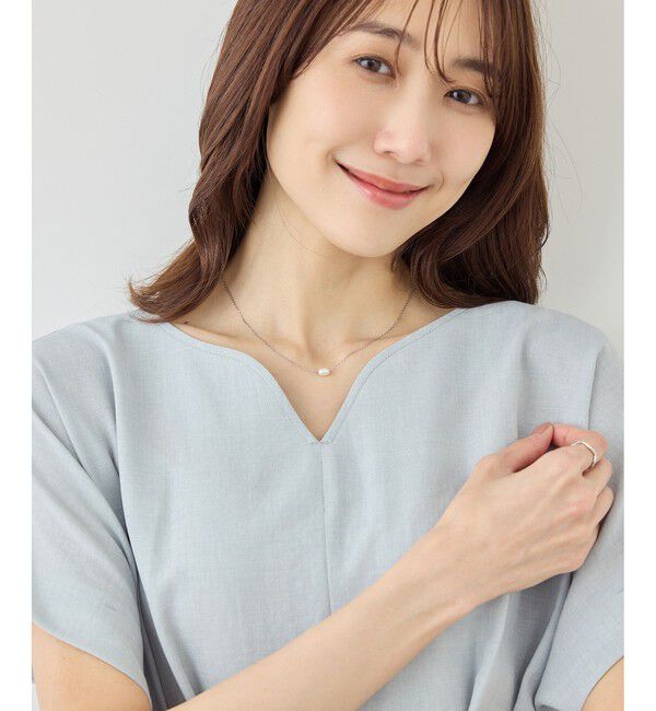 ROPE PICNIC PASSAGE「ステンレス淡水パールトッププチペンダント」|ネックレス|