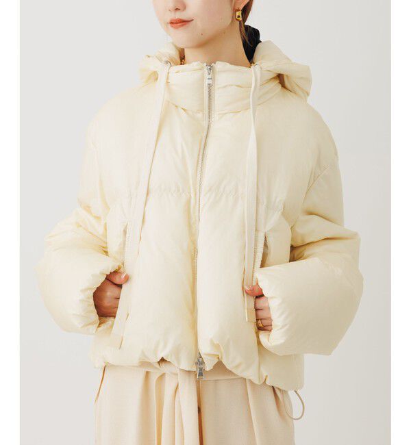 ADAM ET ROPE'「【サステナブル】2WAYフーディショートダウン/撥水」|ダウン|