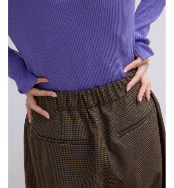 ADAM ET ROPE'「【WEB限定】チェックバレルパンツ」|チノ|