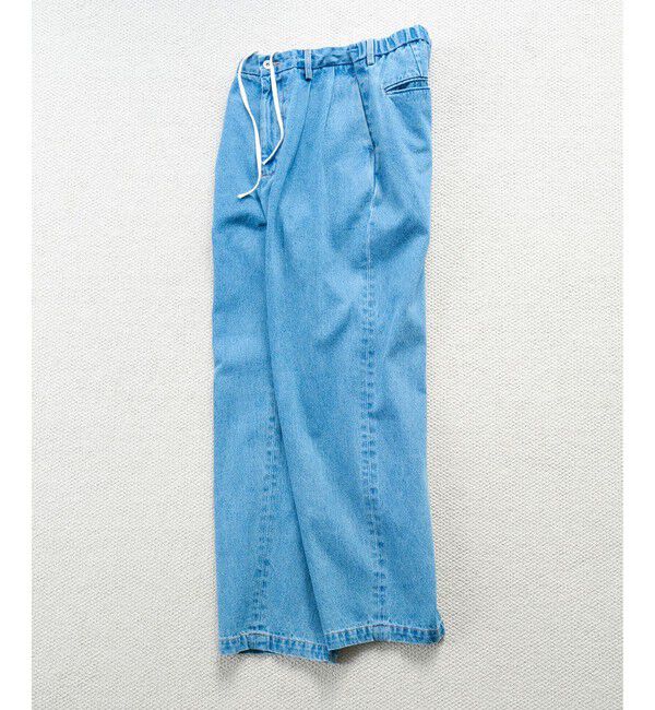 ADAM ET ROPE'「ワイド イージー ブリーチ デニムパンツ / ADAM ET ROPE' JEANS -GRID-」|デニム|ブルー系(45)