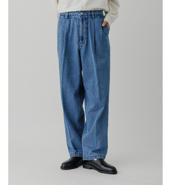 ADAM ET ROPE'「ワイド イージー ブリーチ デニムパンツ / ADAM ET ROPE' JEANS -GRID-」|デニム|