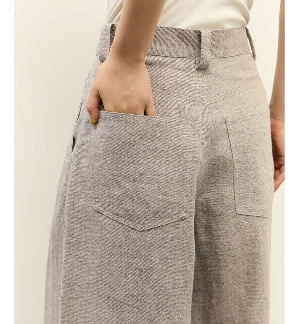 ADAM ET ROPE'「リネンタックパンツ」|チノ|