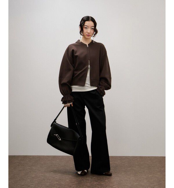 ADAM ET ROPE'「ダブルニットジップカーディガン」|カーディガン|