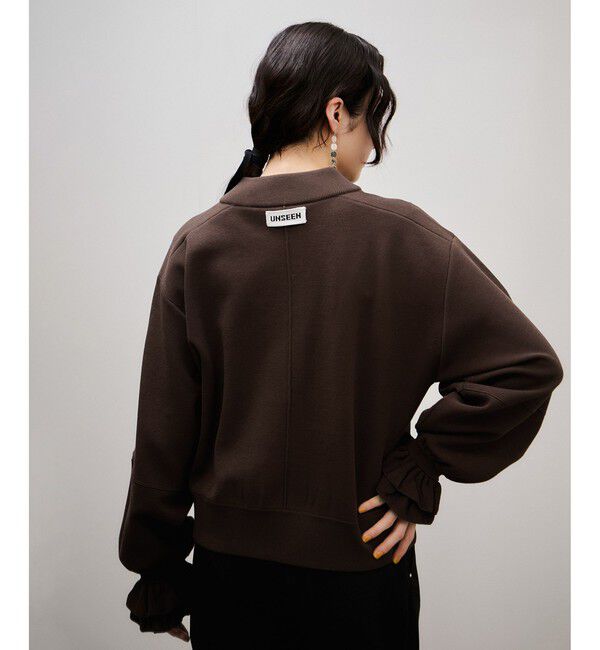 ADAM ET ROPE'「ダブルニットジップカーディガン」|カーディガン|