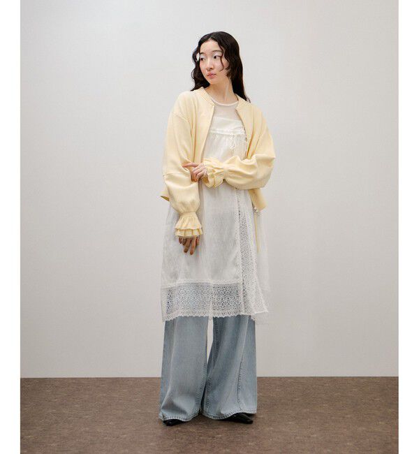 ADAM ET ROPE'「ダブルニットジップカーディガン」|カーディガン|