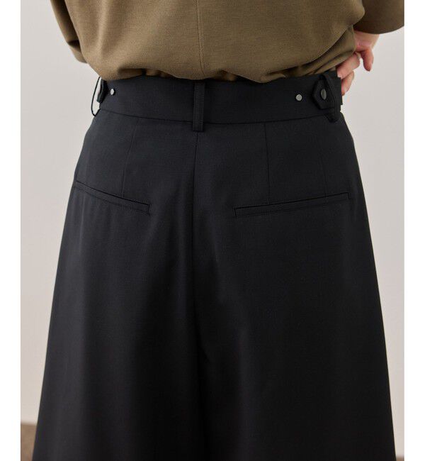 ADAM ET ROPE'「【サステナブル】アジャストハーフパンツ」|チノ|