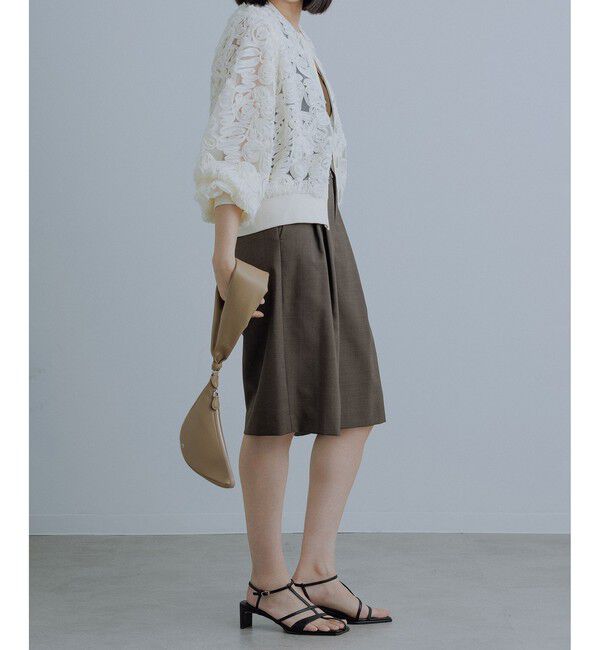 ADAM ET ROPE'「【サステナブル】アジャストハーフパンツ」|チノ|