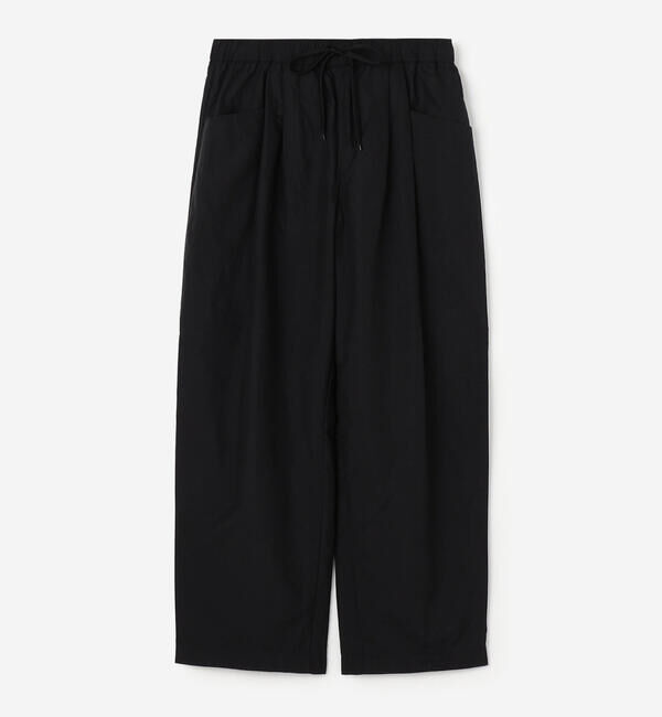 DANTON「DANTON | スタナーナイロン 2タックイージーパンツ WOMEN」|チノ|BLACK