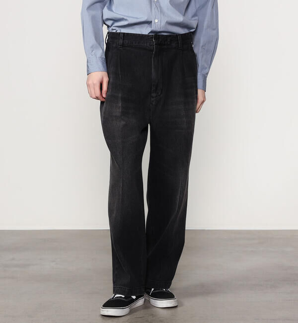  「FARAH | ツータック ワイドデニムパンツ MEN」|デニム|
