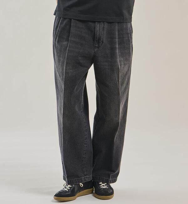  「FARAH | ツータック ワイドデニムパンツ MEN」|デニム|