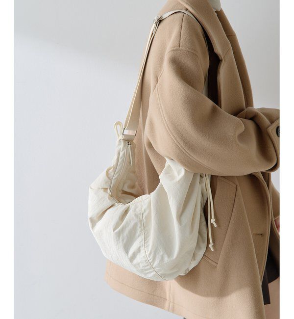 THE PAUSE「【THE PAUSE】ギャザーショルダーBAG」|トートバッグ|アイボリー