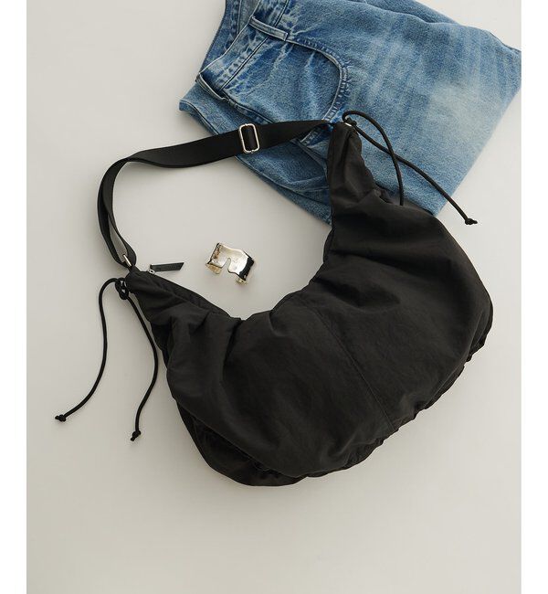 THE PAUSE「【THE PAUSE】ギャザーショルダーBAG」|トートバッグ|ブラック