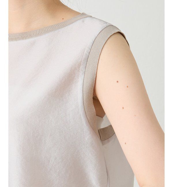 Drawing Numbers「【Drawing Numbers】シャイニーシースルーノースリーブブラウス」|シャツ・ブラウス|