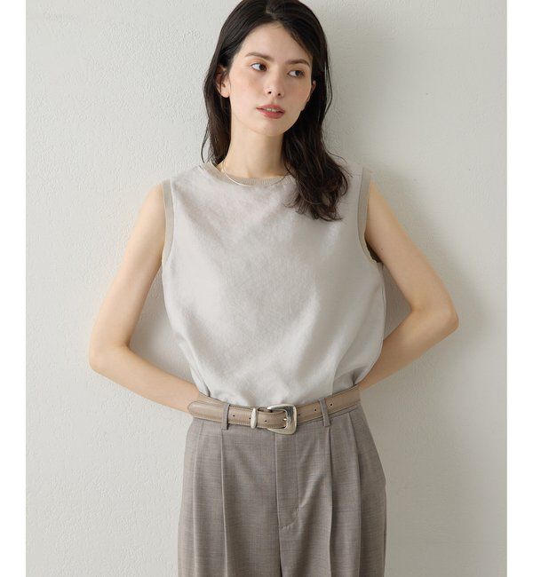 Drawing Numbers「【Drawing Numbers】シャイニーシースルーノースリーブブラウス」|シャツ・ブラウス|