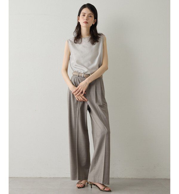 Drawing Numbers「【Drawing Numbers】シャイニーシースルーノースリーブブラウス」|シャツ・ブラウス|