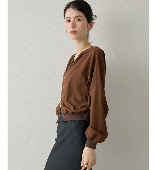 Drawing Numbers「【Drawing Numbers】ボイルZIPブルゾン」|シャツ・ブラウス|