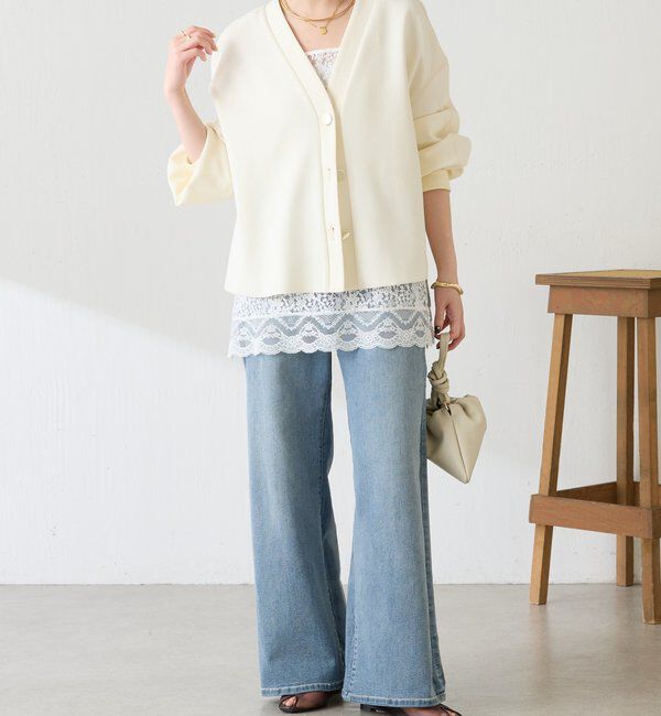  「《WEB限定/気温調整に◎》メタル釦ジョーゼットカーディガン」|Tシャツ・カットソー|