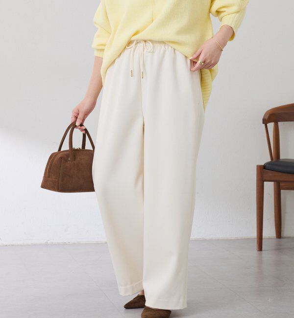  「裏起毛ボンディングイージーパンツ」|チノ|