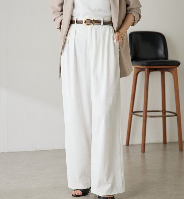  「シェルタリング3タックパンツ」|スラックス|