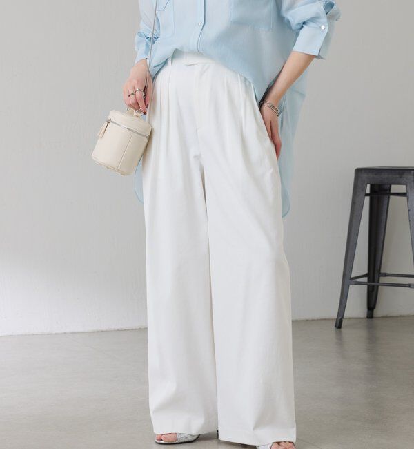  「シェルタリング3タックパンツ」|スラックス|