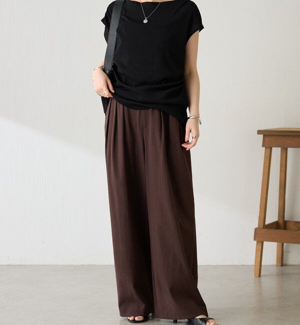  「シェルタリング3タックパンツ」|スラックス|